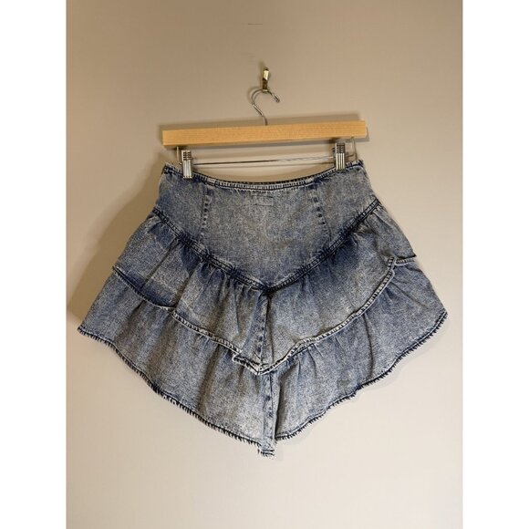 MOTHER The Ruffle Mini Skirt in Denim Size 28 $188 NEW [jb] - Picture 5 of 9